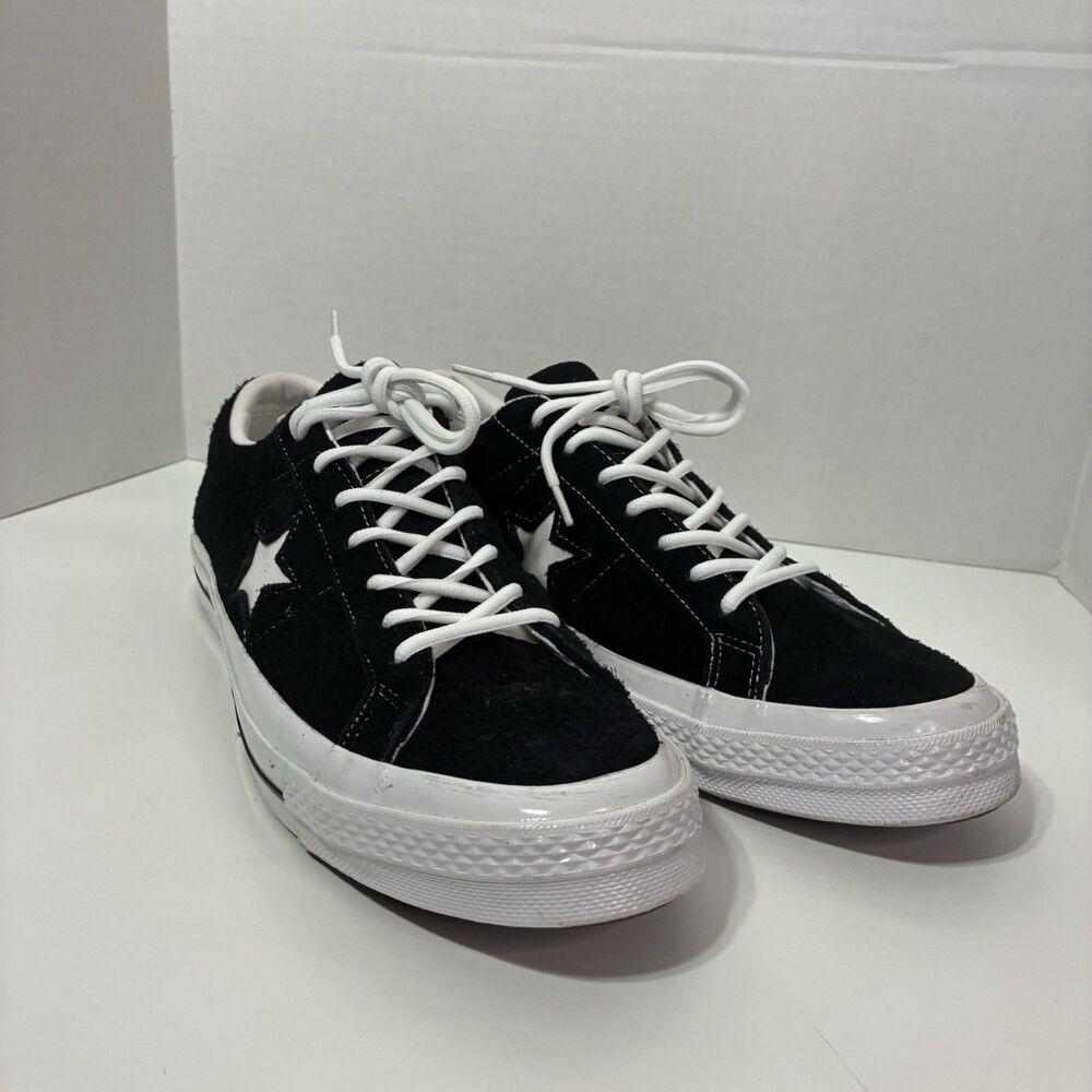 Converse One Star Ox Black Suede Sneakers Men’s 12 Women’s 14 158369C